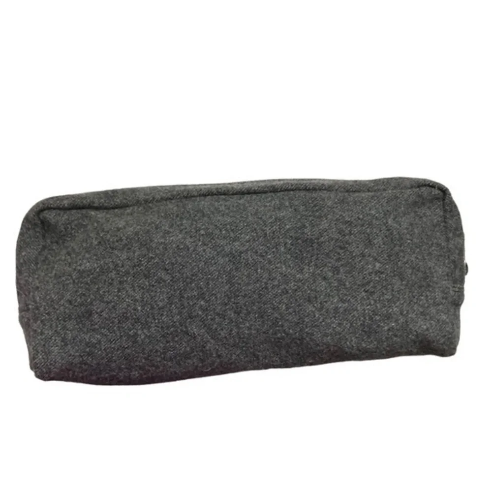 Prada gray wool clutch bag
